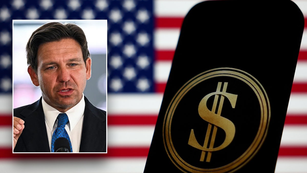 DeSantis and US flag