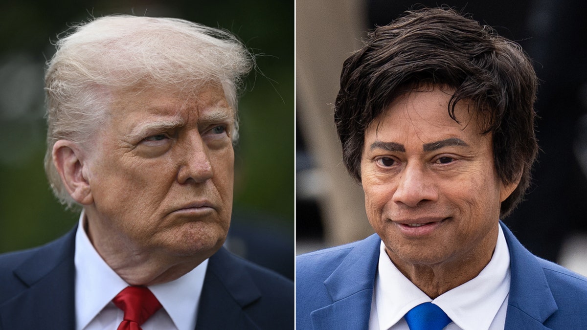 Left: President Donald Trump; Right: Rep. Shri Thanedar