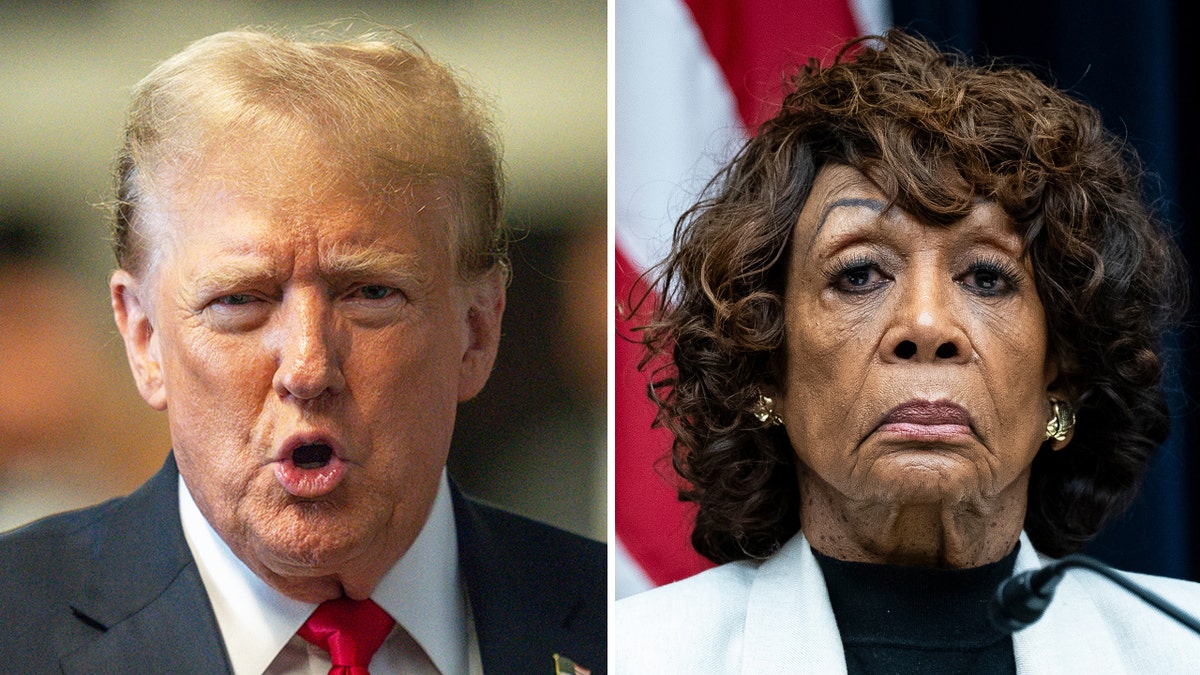 President Trump and Rep. Maxine Waters shown side-by-side