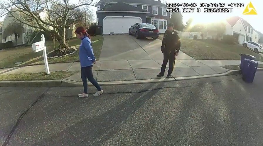 Gina LaPlaca takes sobriety test outside her home