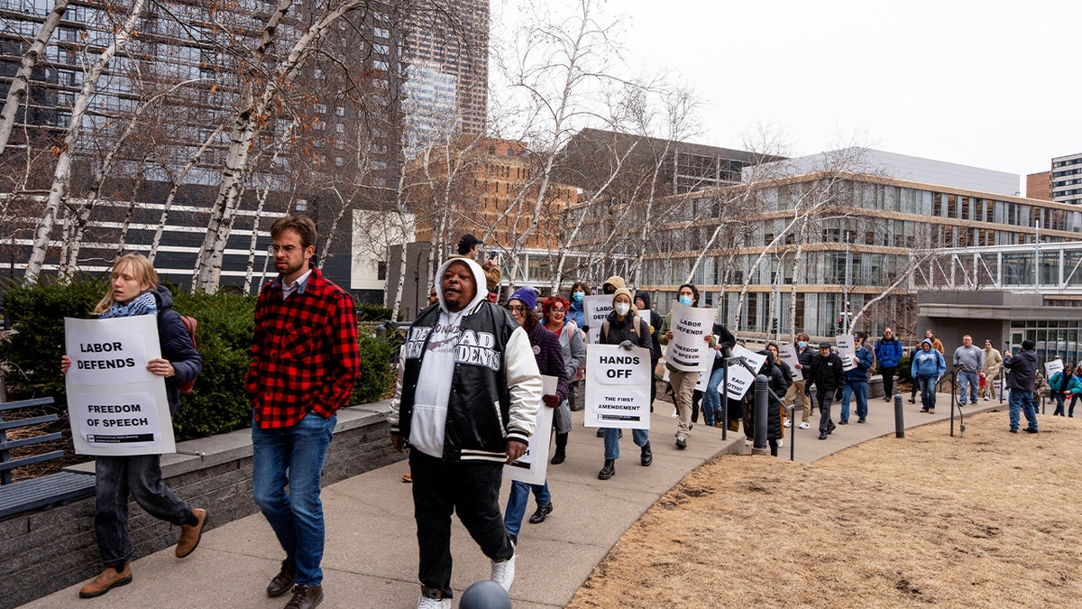 protest through city