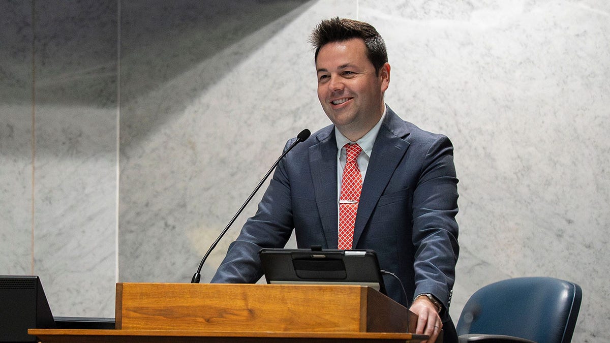 Indiana Lt. Gov. Micah Beckwith presides over state Senate