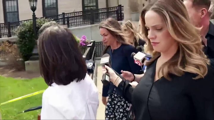 Karen Read speaks to reporters after the first week of her second trial 
