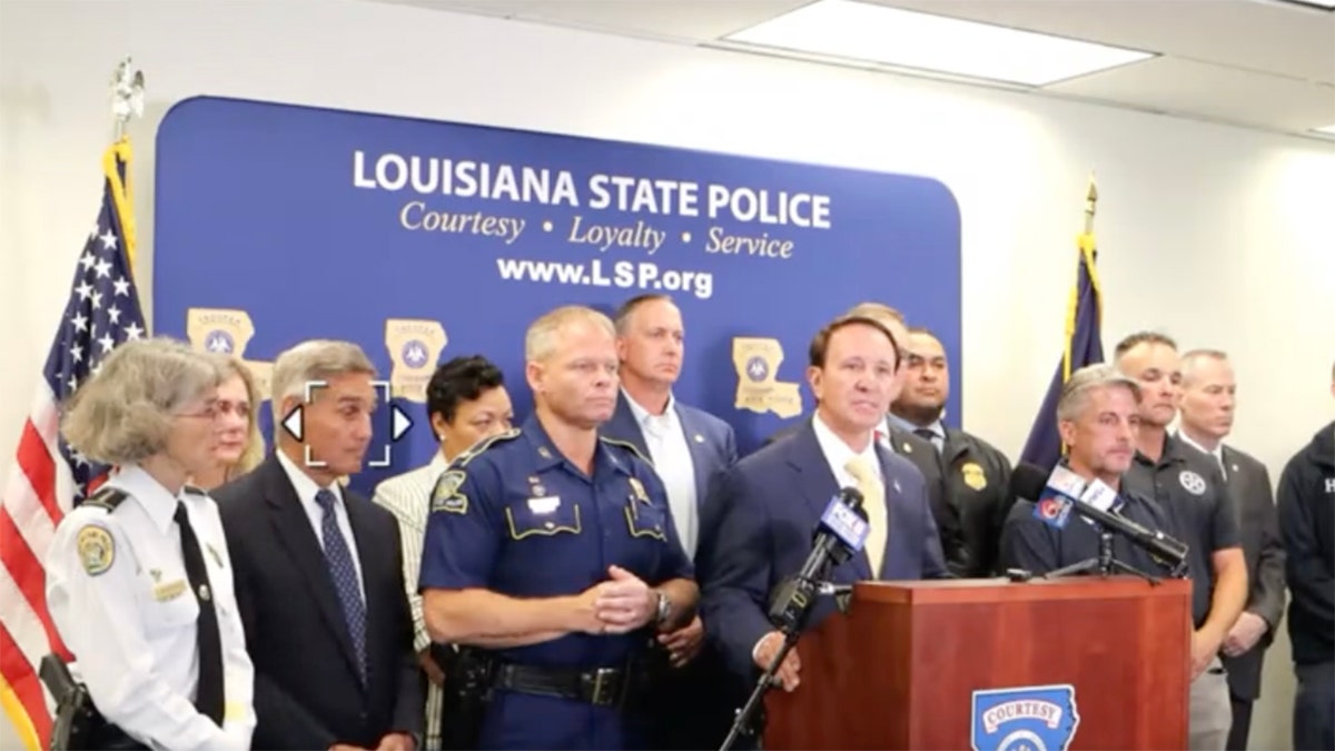 Jeff Landry press conference fugitives