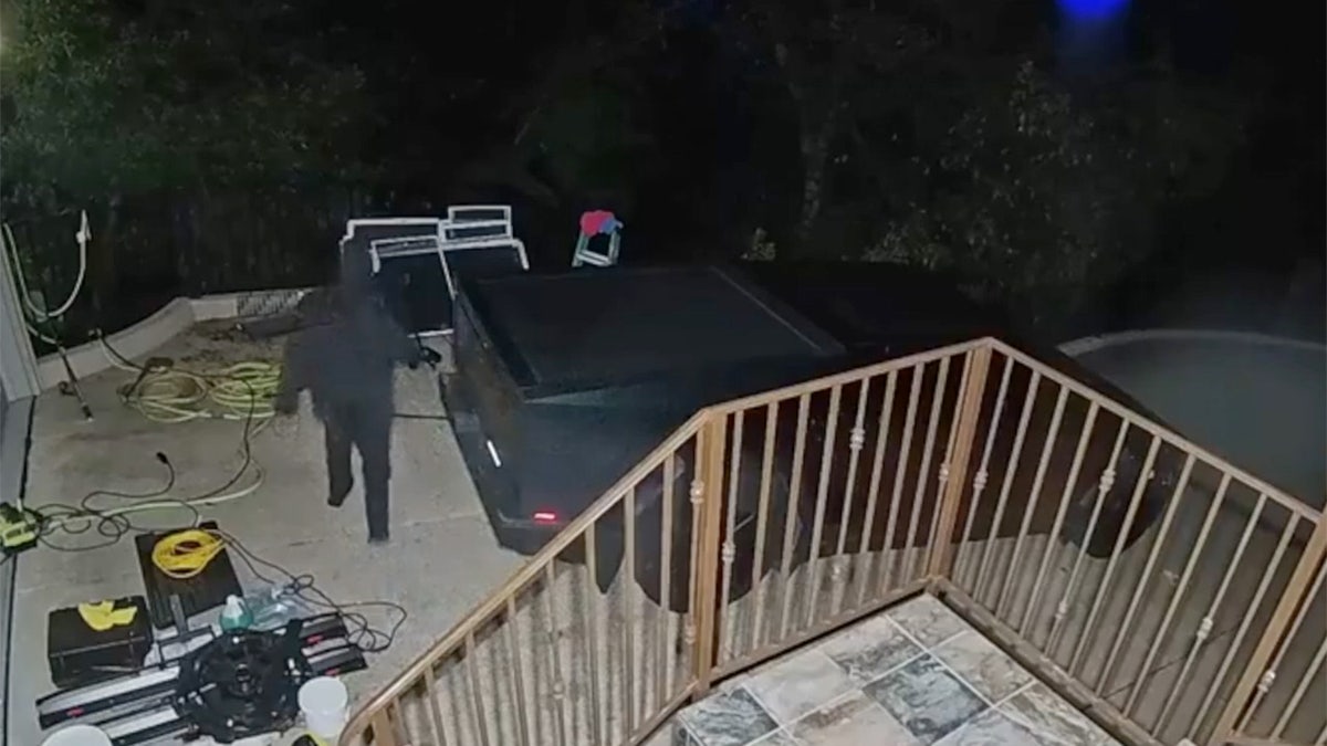 A Tesla Cybertruck vandal in California