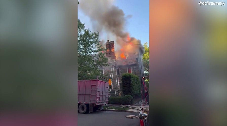 Two-alarm fire rips through three-story mansion in DC near Obama residence 