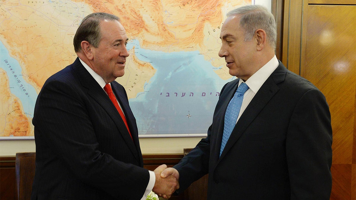Mike Huckabee and Benjamin Netanyahu