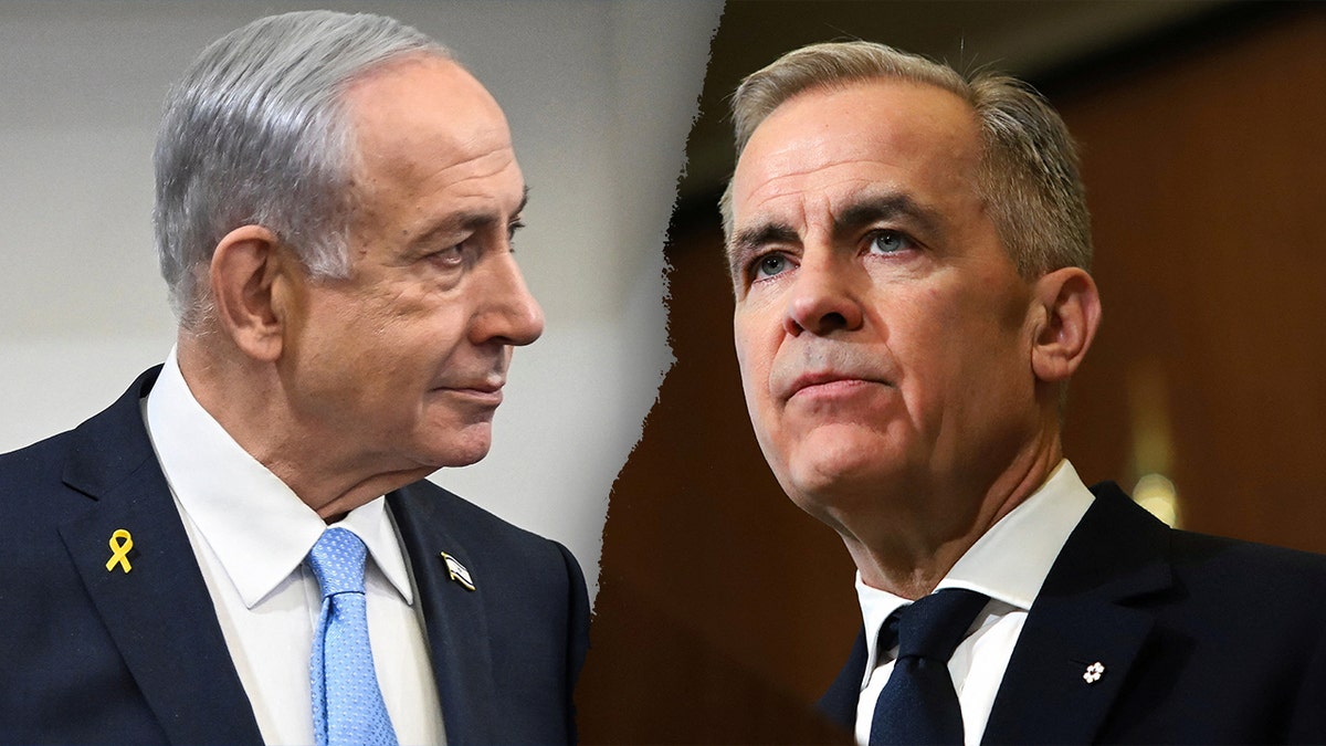 Israeli Prime Minister Benjamin Netanyahu and Canadian Prime Minister Mark Carney