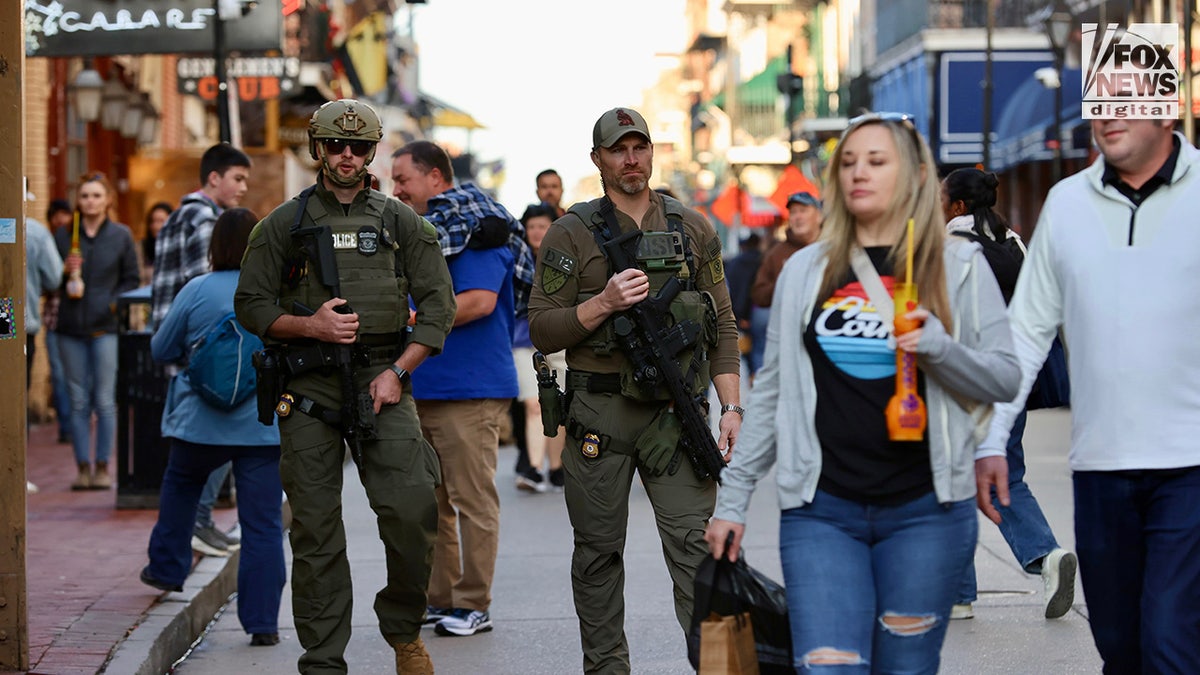 Authorities patrol Bourbon Street as it is reopened in New Orleans