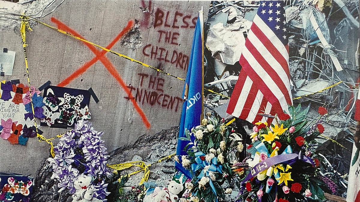 A memorial for the Oklahoma City bombing