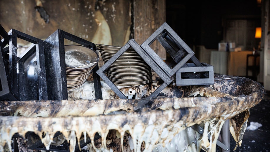 Fire aftermath at Pennsylvania Governor's Residence