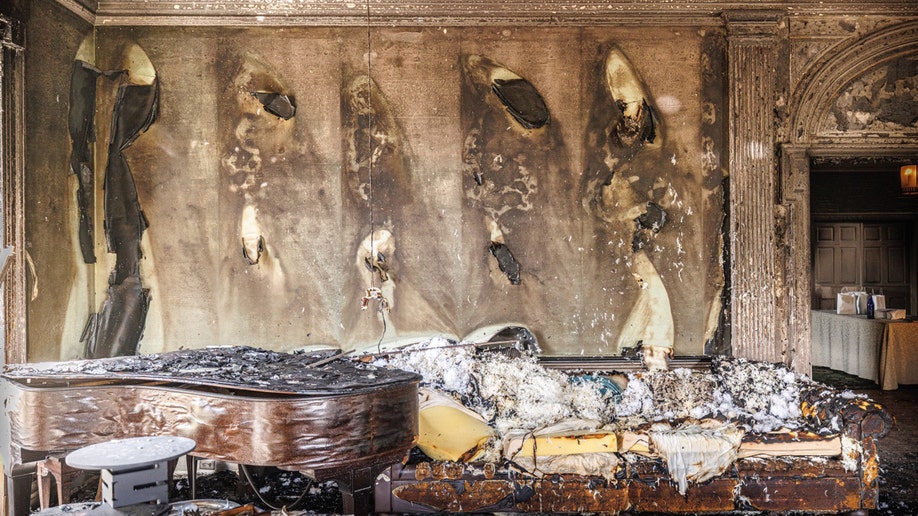 Fire aftermath at Pennsylvania Governor's Residence