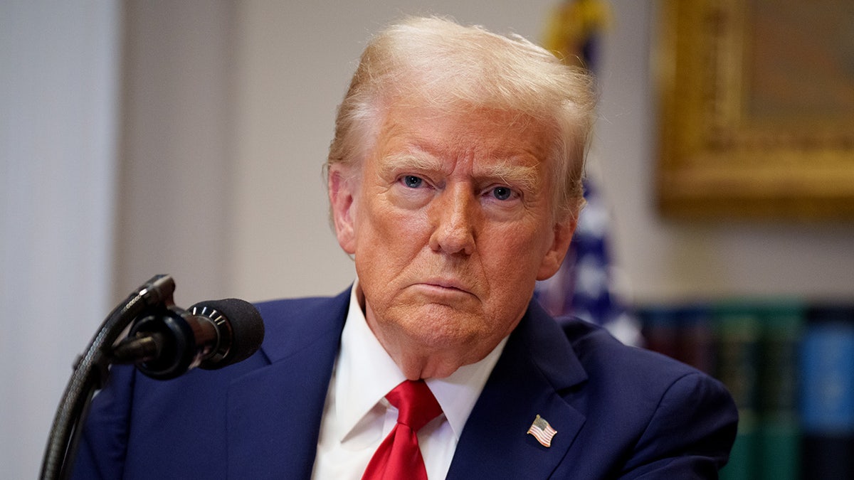 Trump looking serious