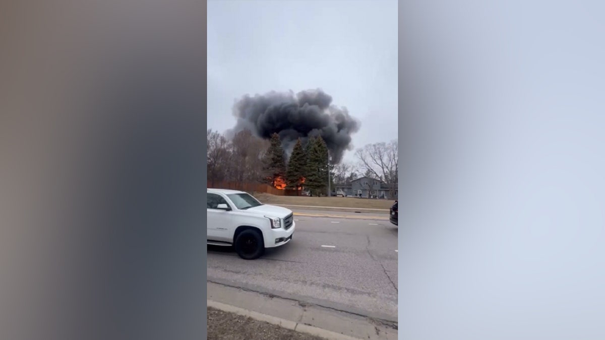 Brookyln Park, MN home in flames