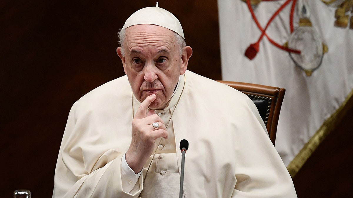 Pope Francis looking off