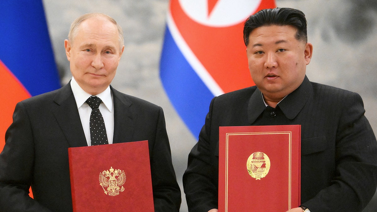 Vladimir Putin and Kim Jong Un