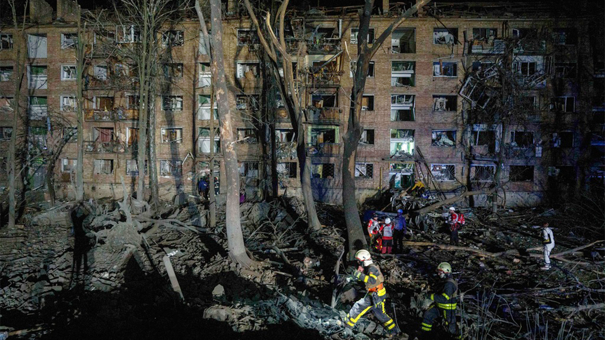 an apartment block in Kyiv