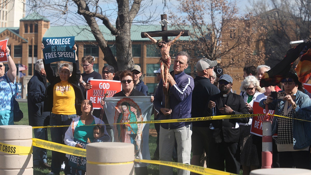 Roman Catholic counter-protesters