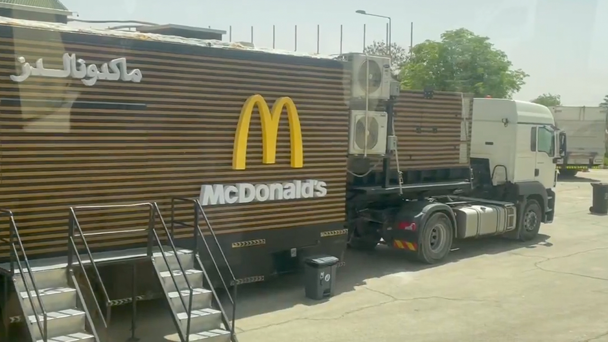 A mobile McDonald's fast-food truck was spotted in Saudi Arabia during President Donald Trump's visit.