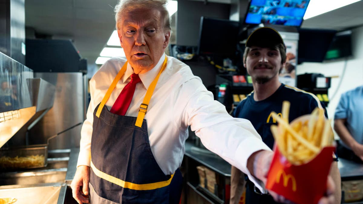 President Donald Trump worked a McDonald's fryer during the 2024 campaign.