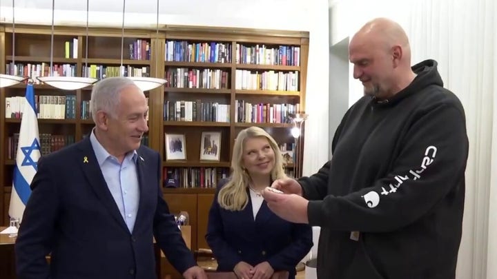 Israel PM Netanyahu gives Sen. John Fetterman a silver pager