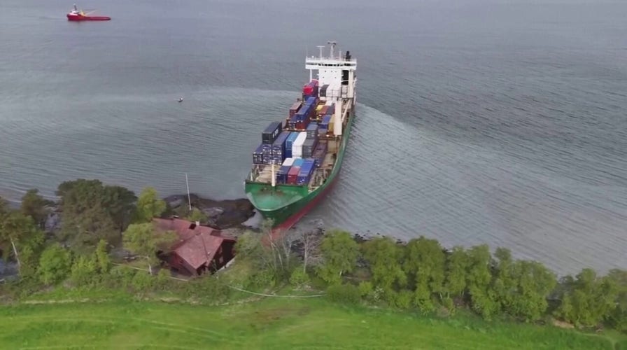 Man sleeps through giant container ship running aground in his yard