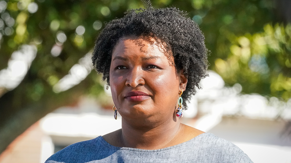 Former Georgia House Rep. Stacey Abrams attends the Fort Valley GOTV Community Fish Fry at the Agricultural Technology Conference Center on Oct. 13, 2024 in Fort Valley, Georgia. Abrams is considering her third straight run for governor of Georgia in 2026.