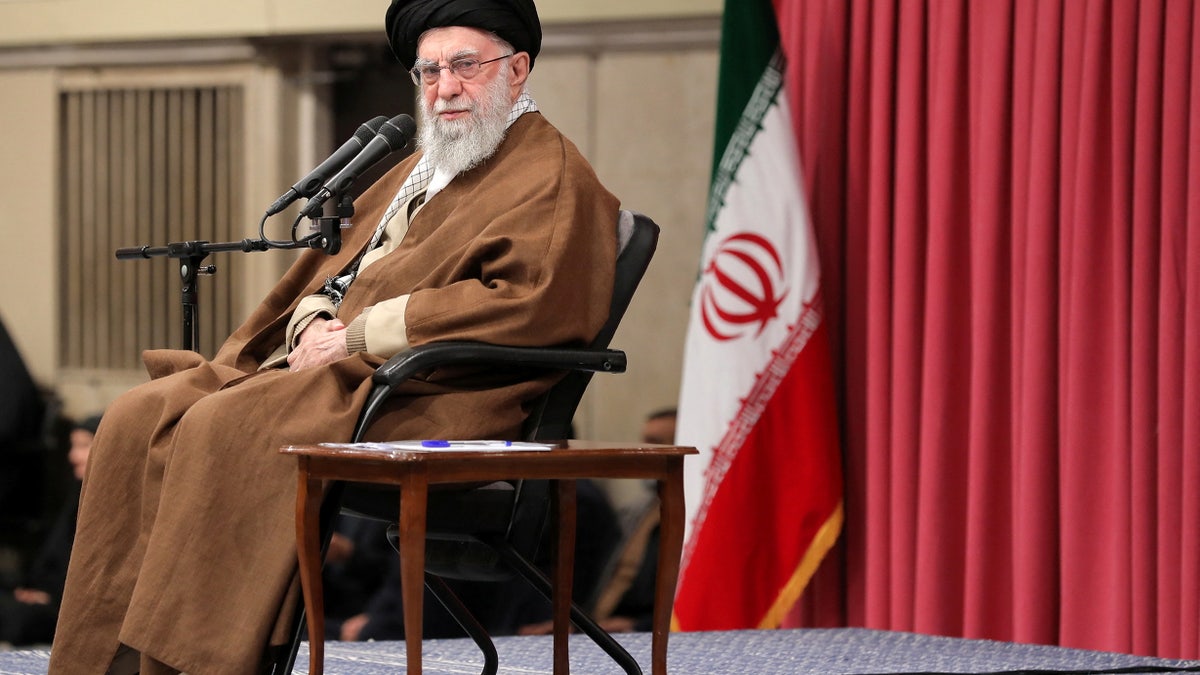 Ayatollah near microphones