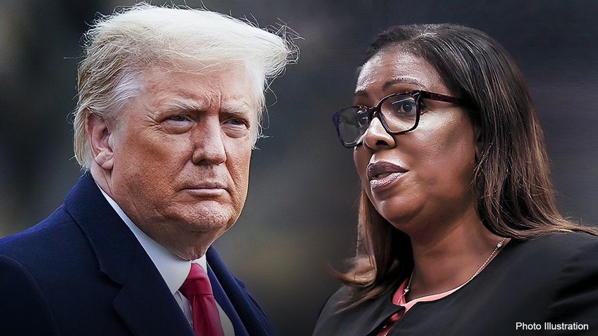 Donald Trump, Letitia James in photo mashup