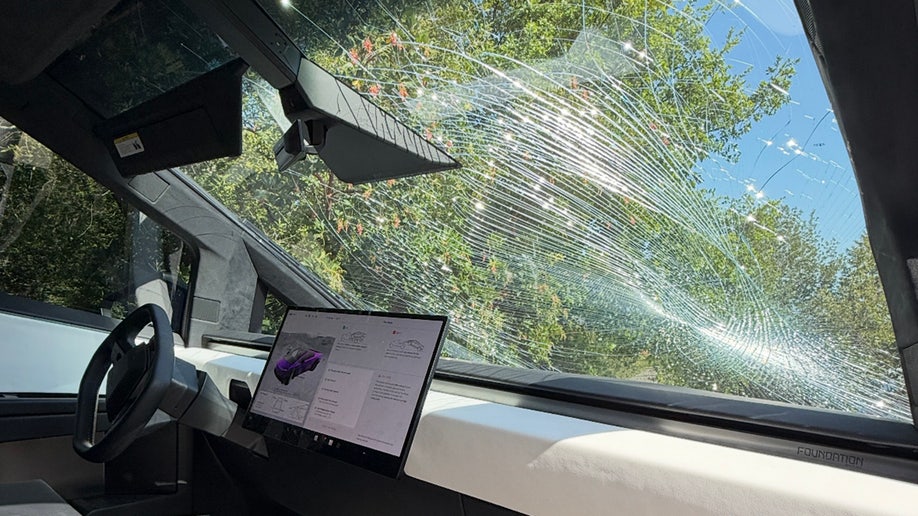 A Tesla Cybertruck was vandalized in California