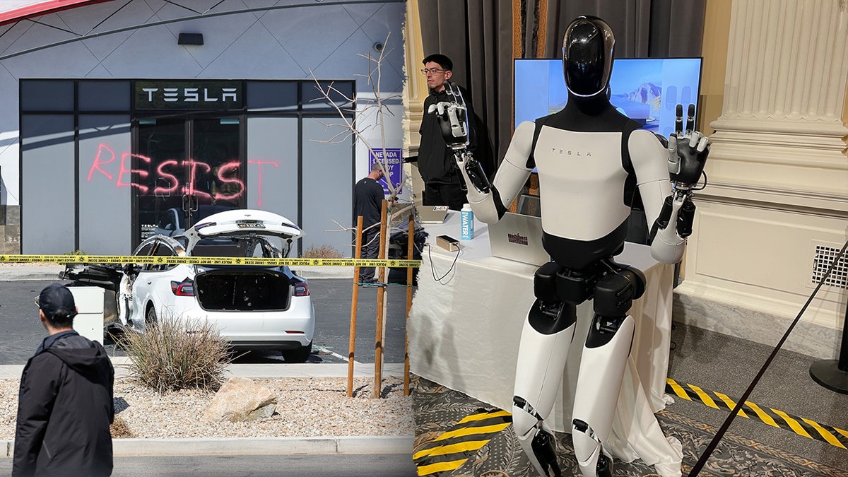 Tesla robot and dealership