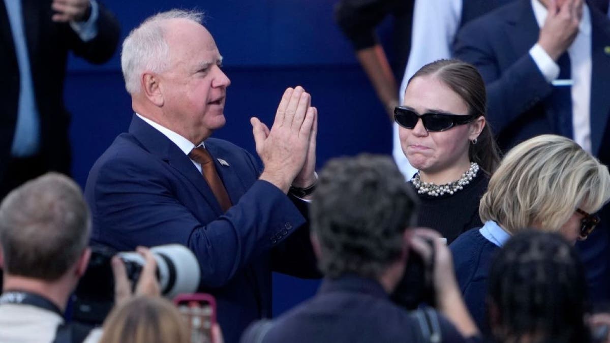 Tim Walz and his daughter, Hope Walz.