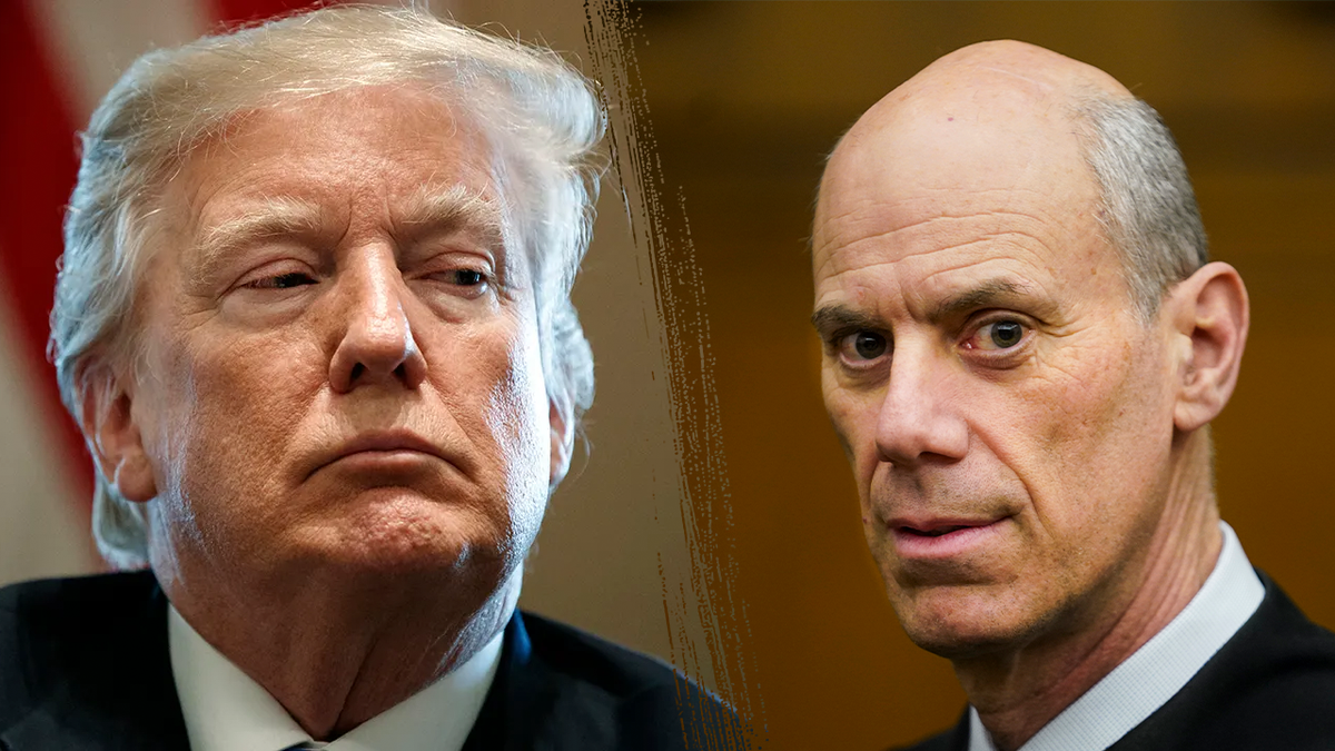 President Donald Trump and U.S. Judge James Boasberg are seen in a side-by-side split image. Photos by Getty Images.