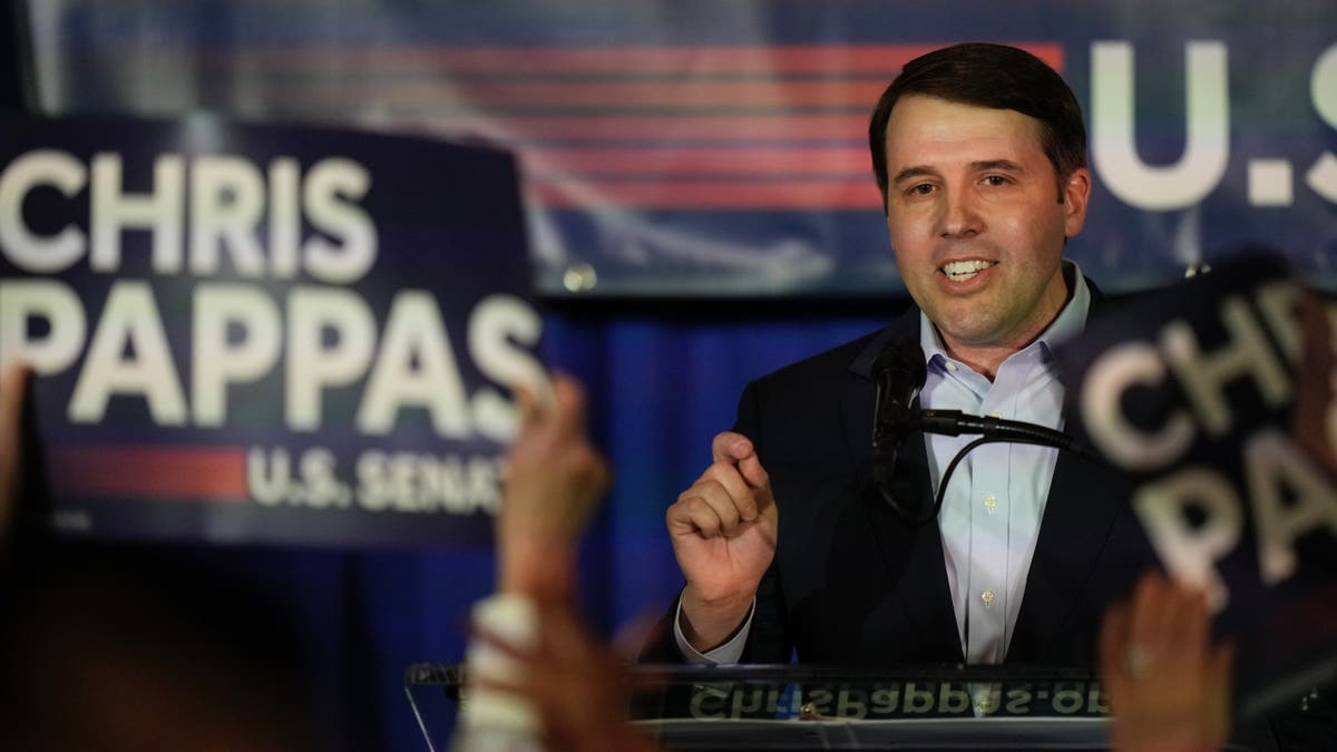 Chris Pappas at lectern