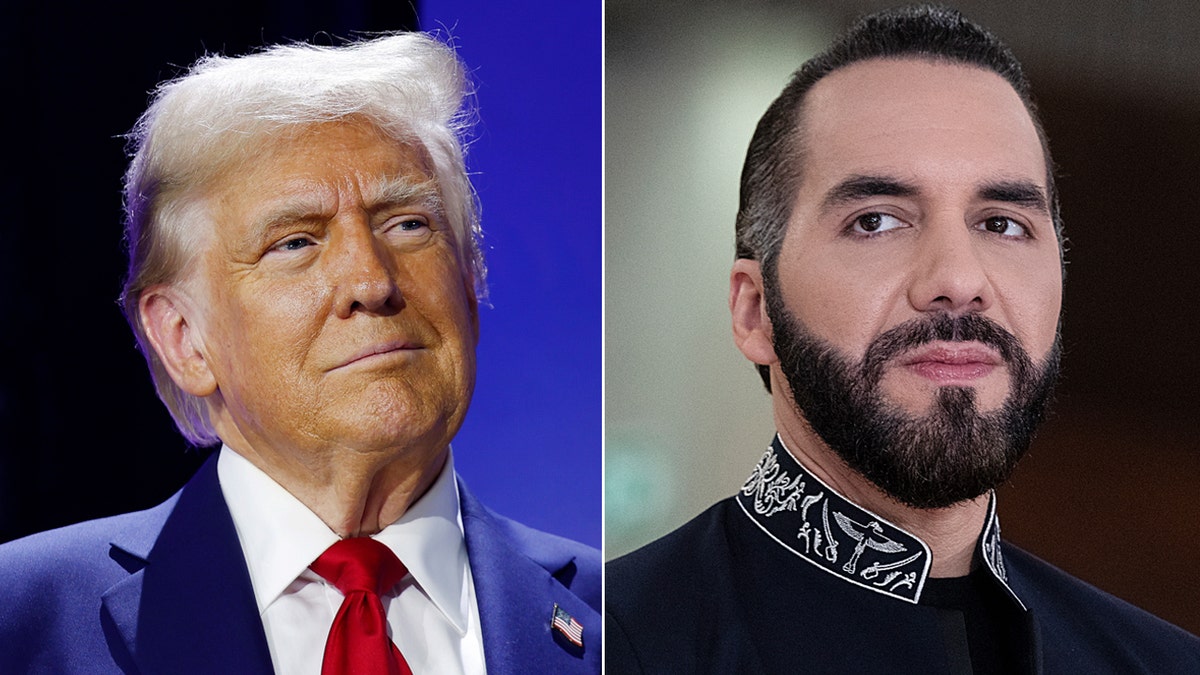 Left: Donald Trump; Right: El Salvador's President Nayib Bukele