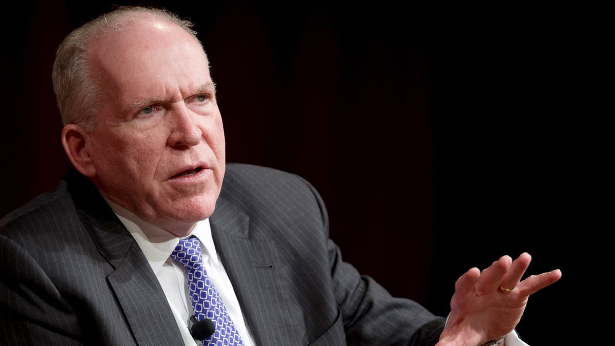 Then-CIA Director John Brennan speaks at the John F. Kennedy School of Government at Harvard University in Cambridge, Massachusetts in 2015. 