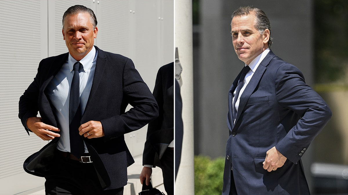 Devon Archer and Hunter Biden split image