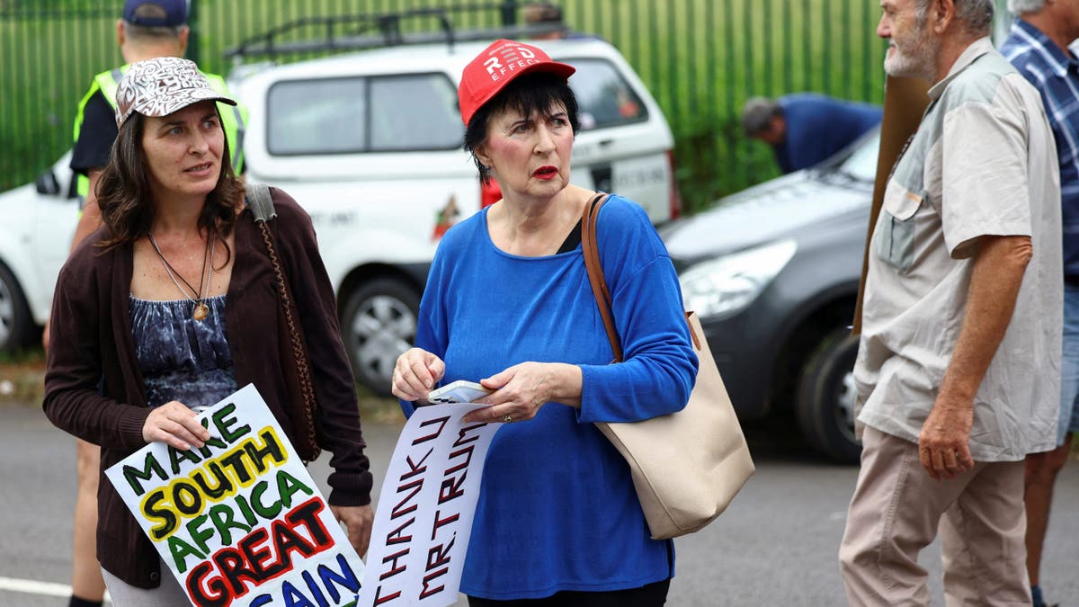Afrikaners protesting South Africa