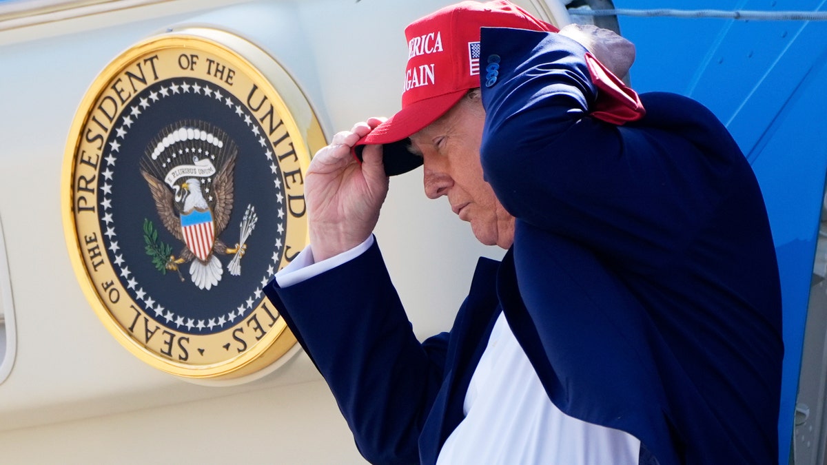 Trump arriving in Michigan