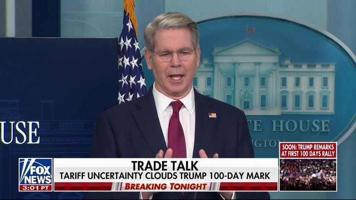 White House touts Trump 100-day mark amid tariff uncertainty