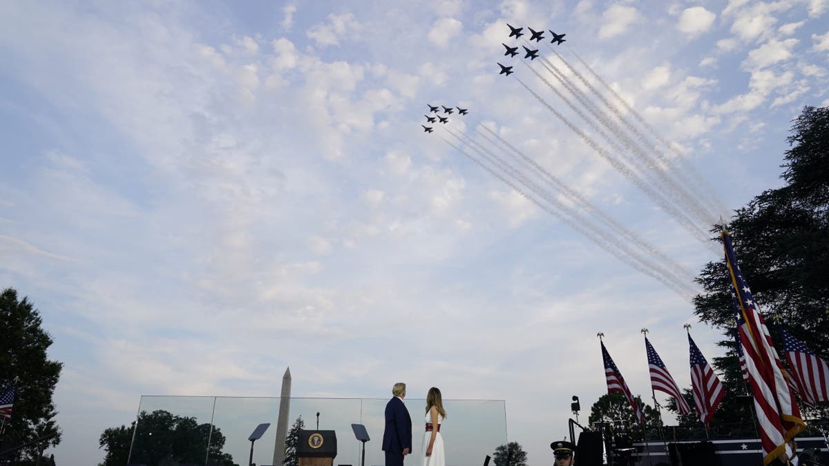 flyover above President Trump in 2020