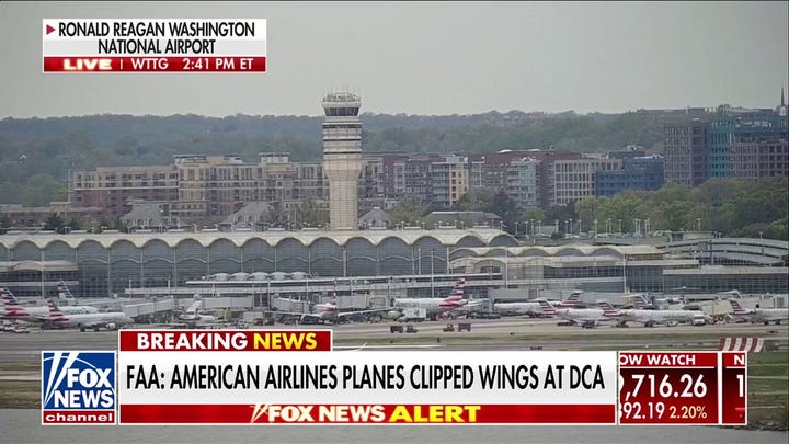 FAA: American Airlines planes carrying members of Congress clipped wings at Reagan National Airport