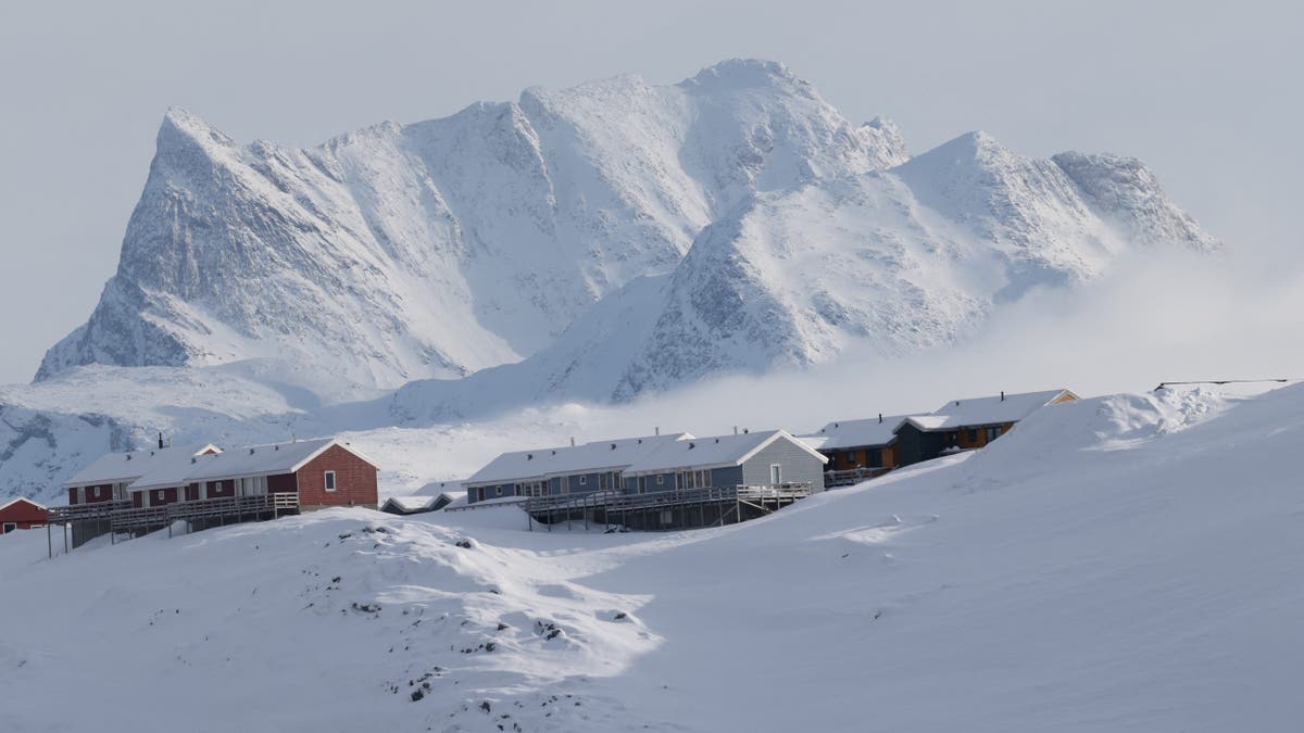 A view of houses in Nuuk, Greenland, March 27, 2025