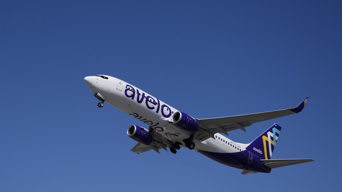 Avelo airline plane in flight
