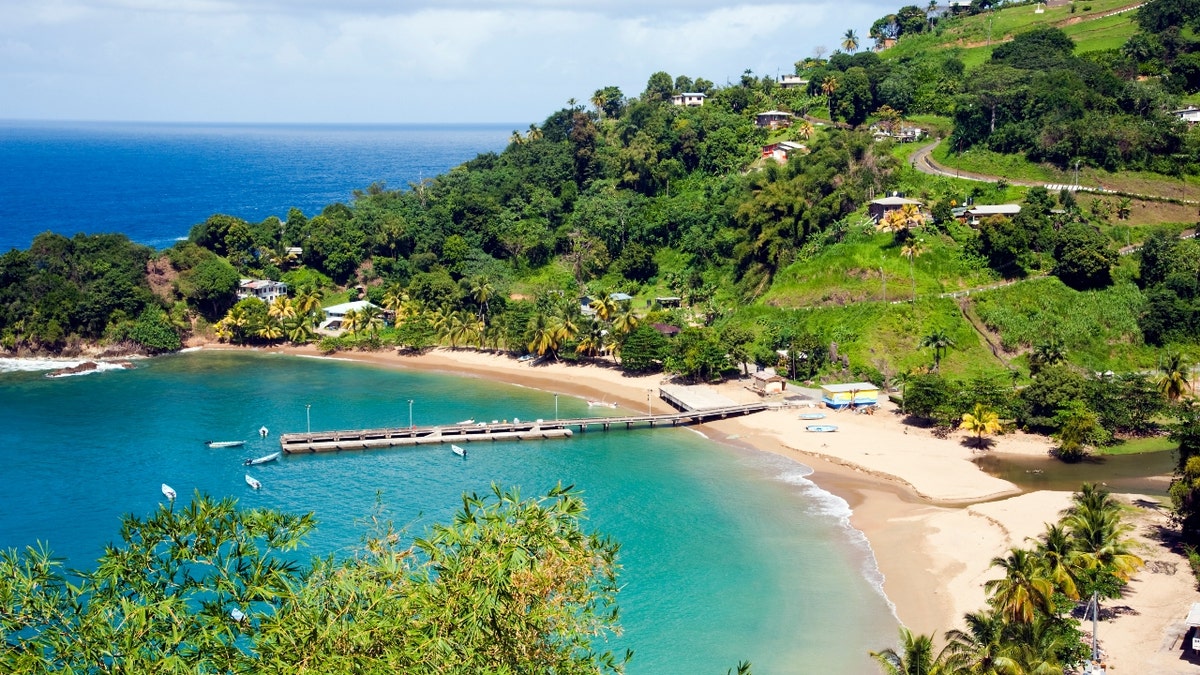 A overview of Parlatuvier Bay in Tobago W.I.