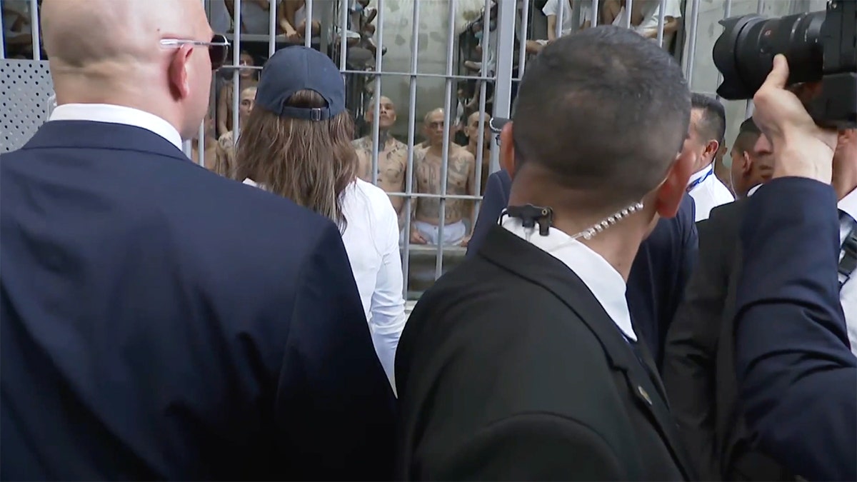 DHS Secretary Noem tours El Salvador prison