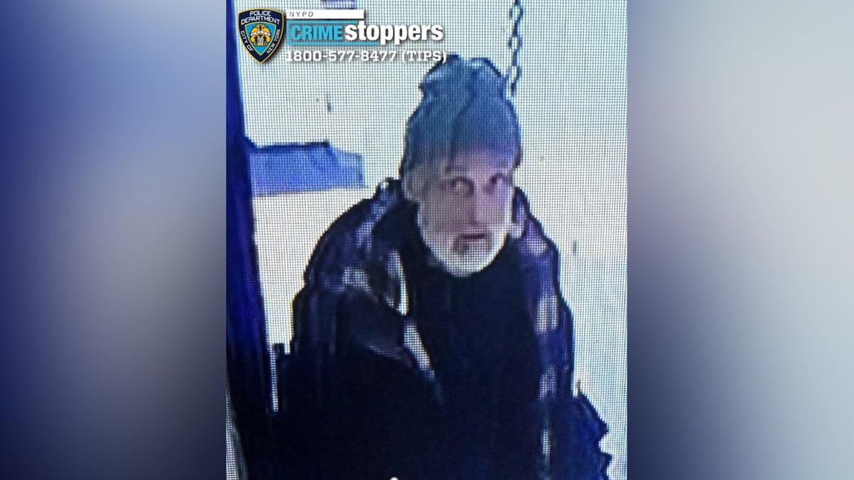 Surveillance image of Oswaldo Ramos, 50, wearing a beanie and dark clothing, released by NYPD in connection with an attempted rape in the Bronx.