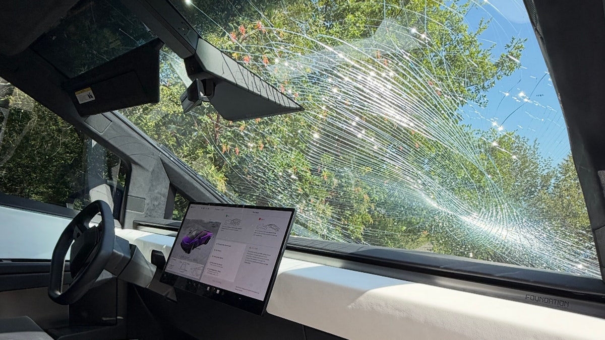 A Tesla Cybertruck was vandalized in California