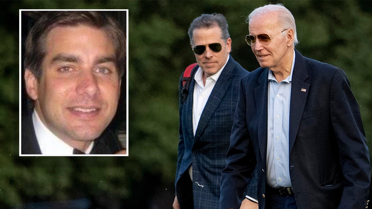 In an interview on Fox News' "Hannity" this month, Jason Galanis, inset, thanked President Donald Trump and lauded Republicans, such as Oversight Committee Chairman James Comer, for bringing "the proof" to light about "the Biden crime family."