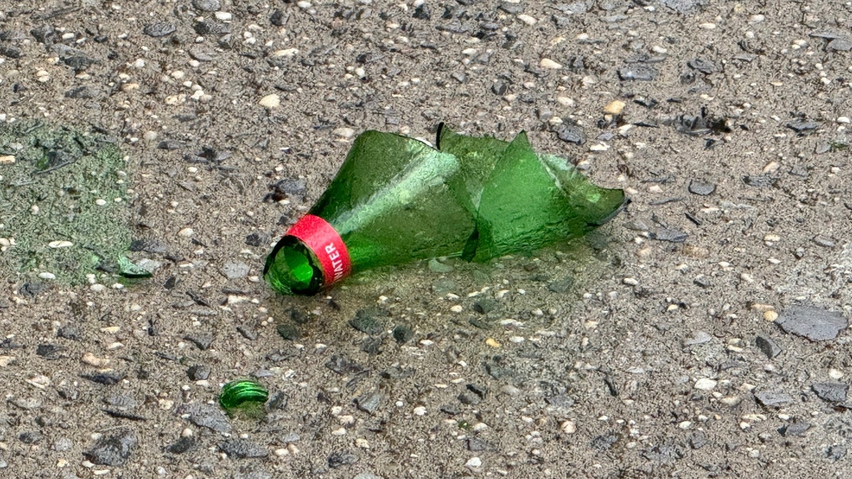 A broken bottle in SoHo